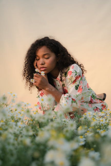 woman practicing gentle eye relaxation technique in peaceful environment